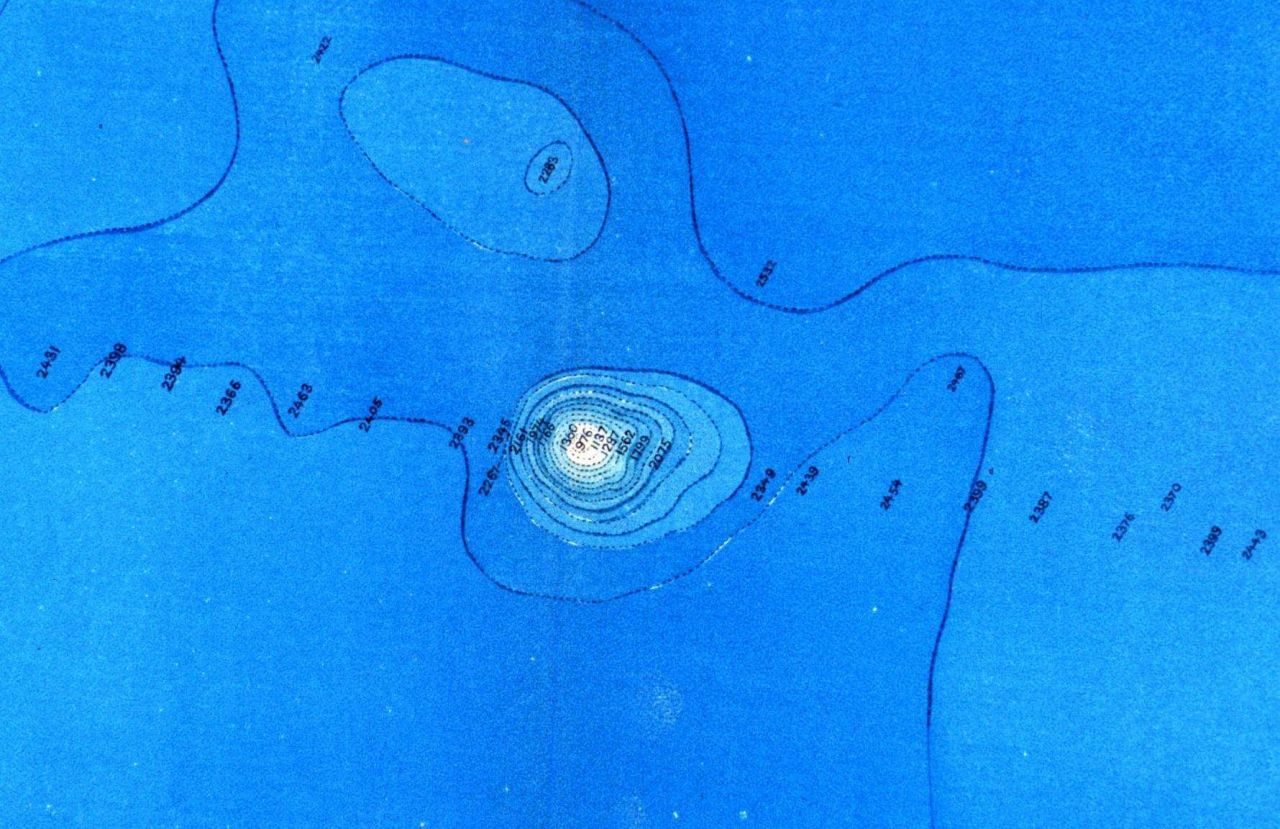 Portion of map in Congressional Report depicting work of Fish Commission Steamer ALBATROSS in conducting deep sea soundings for a telegraphic cable su Photo