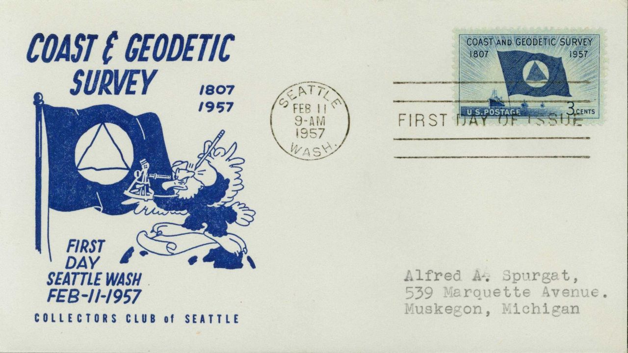 First day cover with Coast and Geodetic Survey commemorative stamp Photo