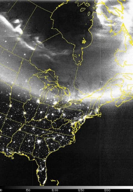 Defense Meteorological Satellite Program - Northern lights Picture