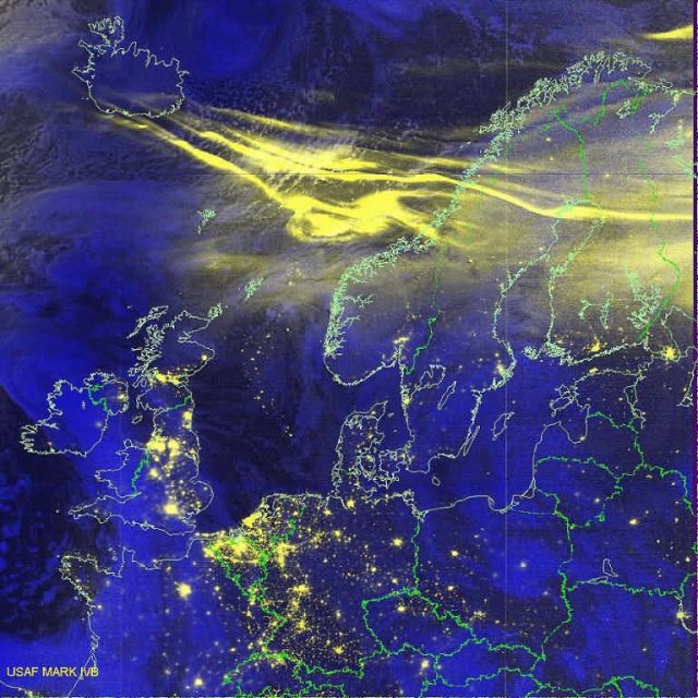 Defense Meteorological Satellite Program - Northern lights Picture