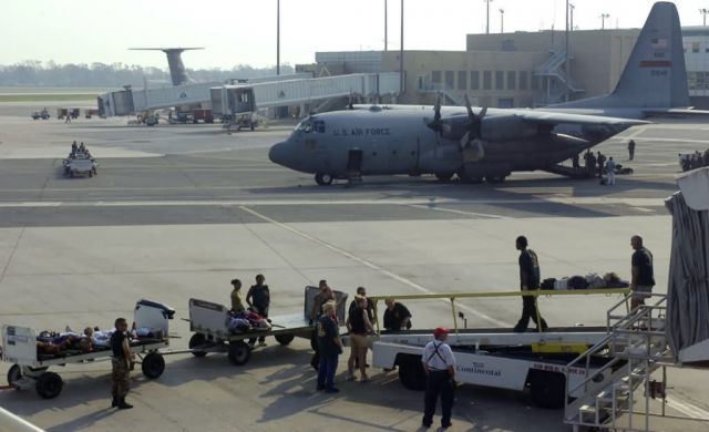 New Orleans - Air Force MASF is last stop for some hurricane victims in New Orleans Picture