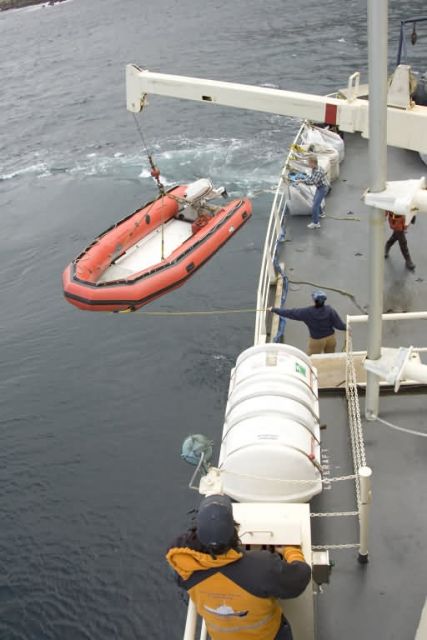 MV Tiglax offloads skiff_ Picture