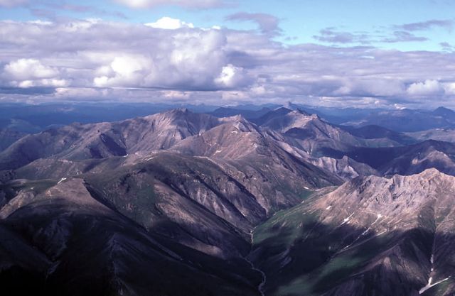 Mountainous Gates of the Arctic in Summer - Aerial View Picture