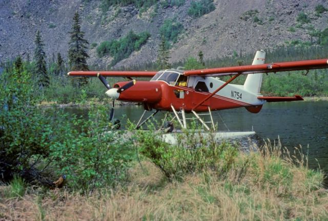 Turbine Beaver N754 Floatplane on Lake Picture