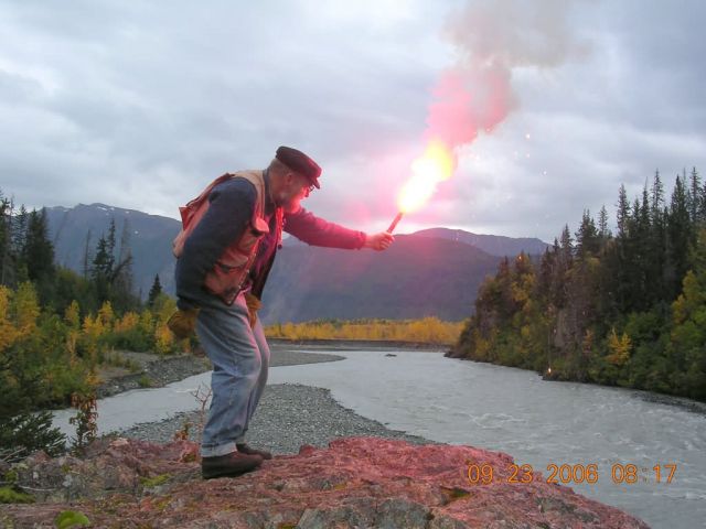 Ed Berg Firing Ikaros Flare as Bear Deterrent Picture