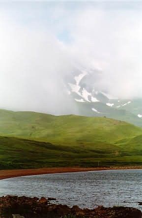 Adak Island and Mt. Moffett from Lake Andrew Picture