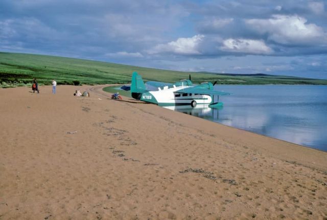 USFWS Grumman Goose Airplane on Imuruk Lake Picture