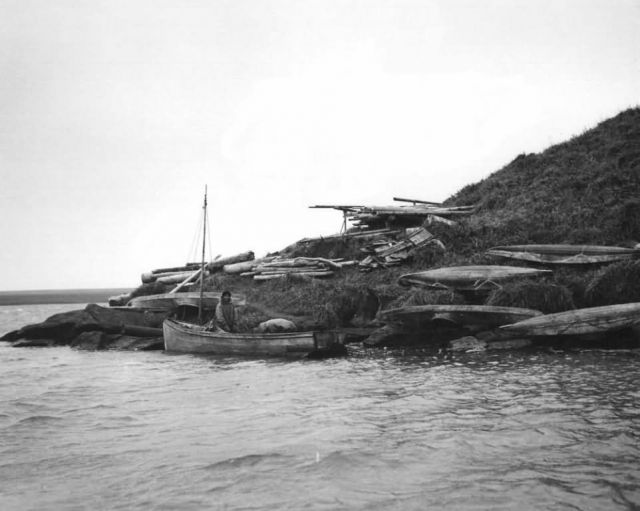 Kayaks on Nunivak Island Picture