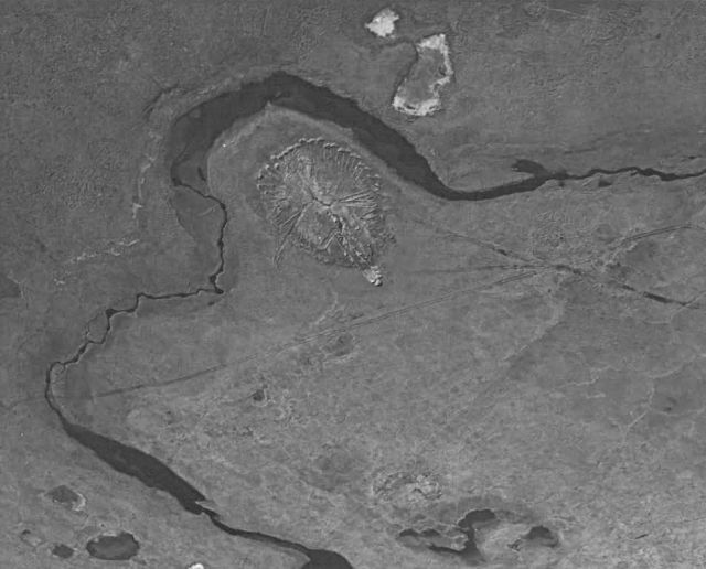 Pingo and Gravel Excavation East of Colville River Picture