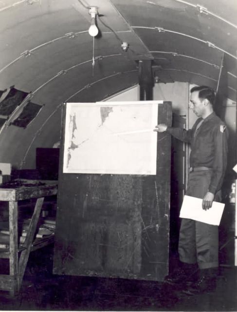 Military Meeting in Quonset Hut Picture