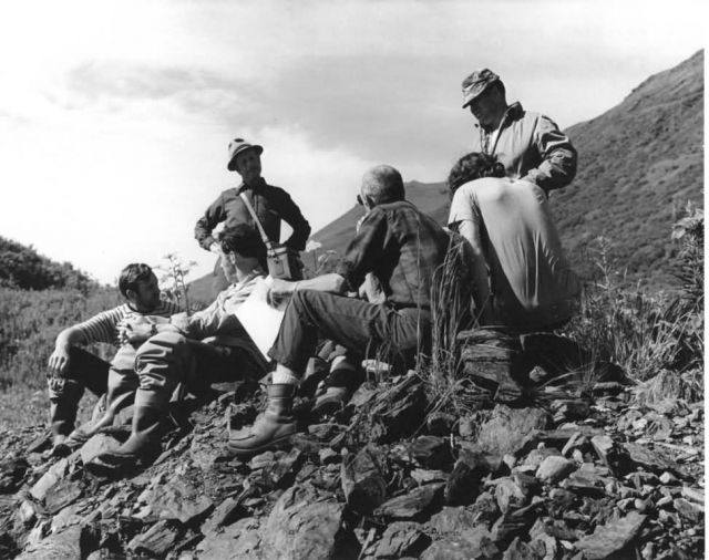 U.S. Fish and Wildlife Service at Fraser Falls, Kodiak Picture