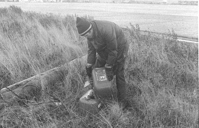 Leonard Boughton Filling Fuel Tank Picture