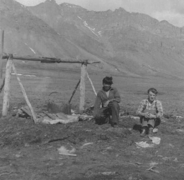 Men and Campfire at Anaktuvuk Pass Picture