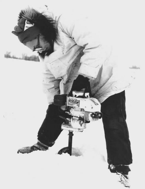 Drilling Ice Hole in Nome Picture