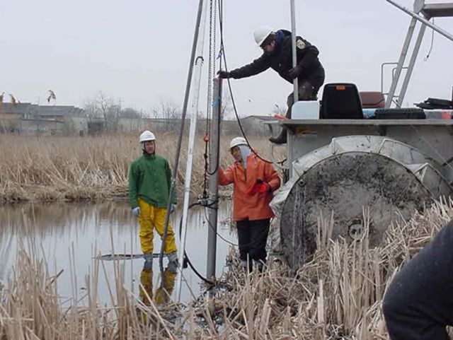 Collecting Core Samples At Roxanna Marsh Picture