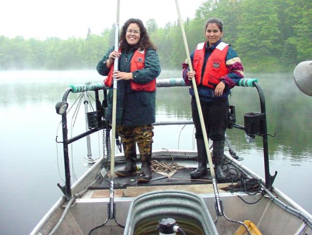 Evelyn Ravindran and Juliet Ellenich Stocking Fish Picture