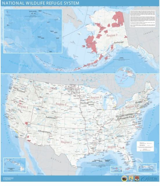 National Wildlife Refuge System Map Picture