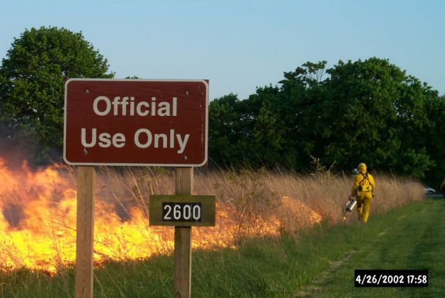 Grassland burning at Bombay Hook National Wildlife Refuge Picture
