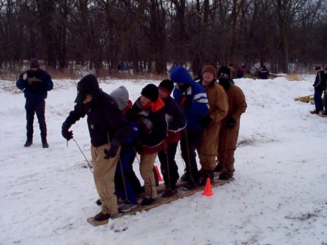 Children on ski, Waubay National Wildlife Refuge Picture