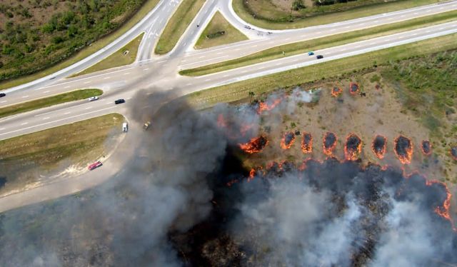 r4-southeast-aerial ignitions along highway Picture