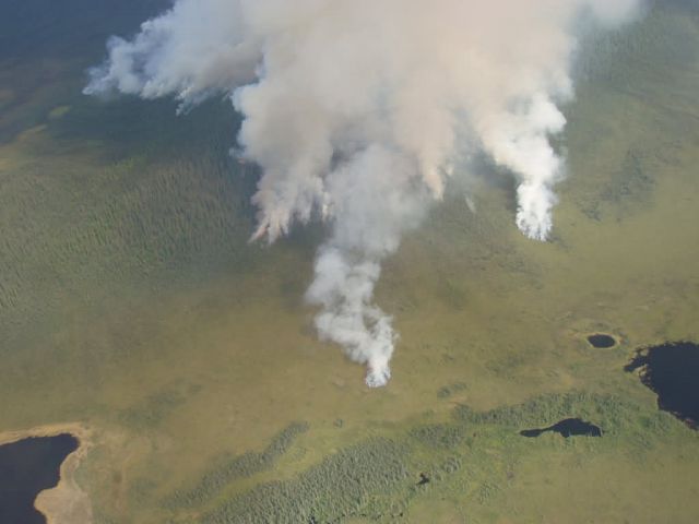 r7-ak-ter-wildfire aerial view of smoke Picture
