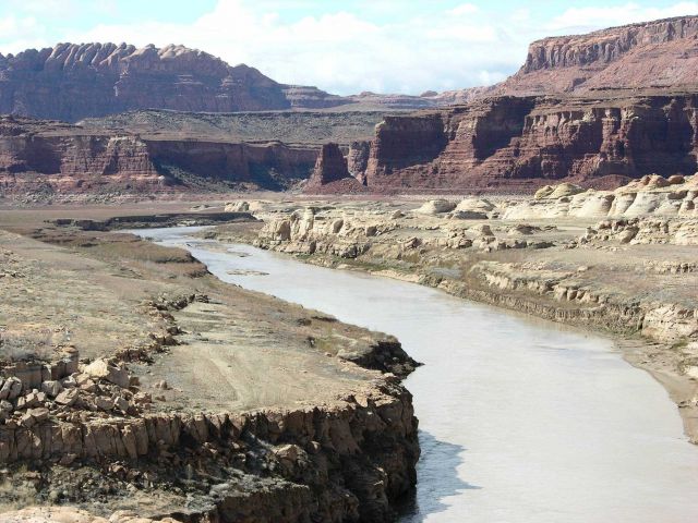 The Colorado River flowing through the arid southwest. Picture