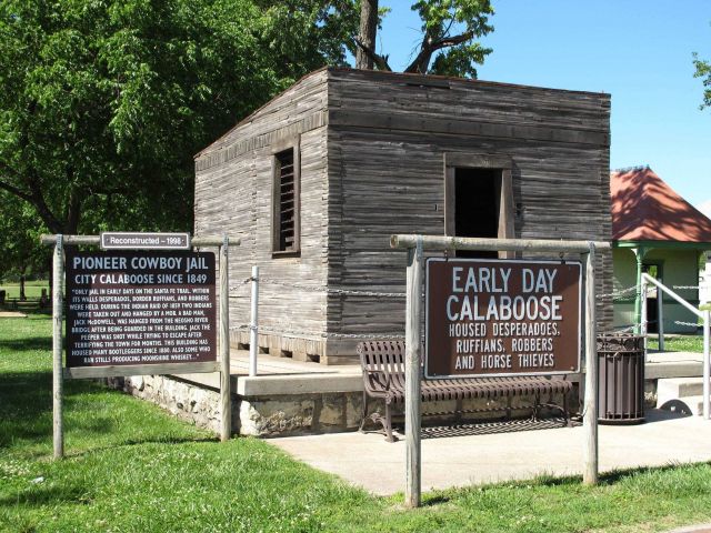 A reconstructed calaboose at the northern end of the Santa Fe Trail - a and trade route from 1822 onward Picture