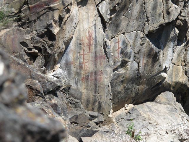 Prehistoric Indian pictographs from Picture Gorge near Dayville Picture