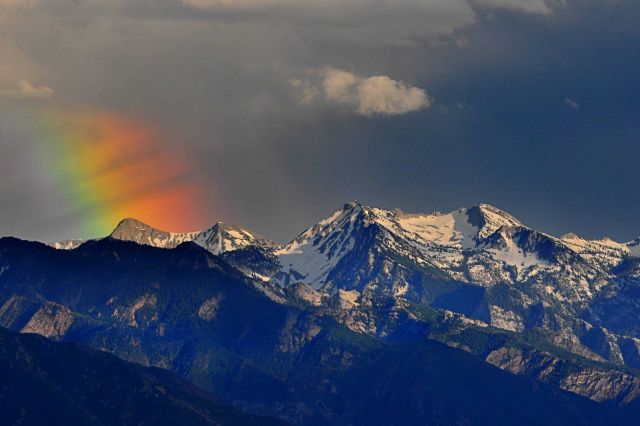 Rainbow over the Wasatch Mountains near Salt Lake City Picture