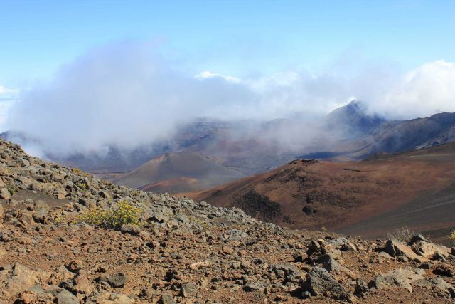 Moonscape scenery in Haleakala Crater in Haleakala National Park. Picture
