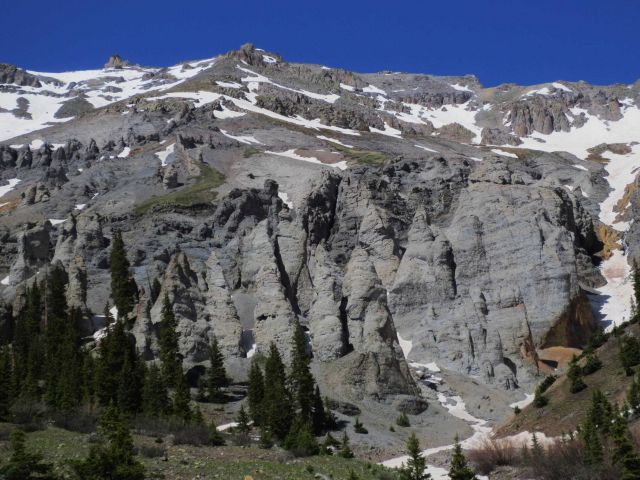 The hoodoos at Yankee Basin in the San Juan Mountains. Picture
