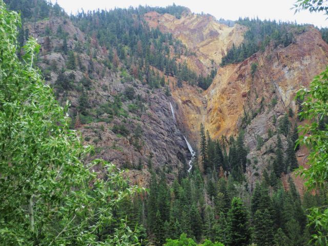 The Blowout, a massive area of hydrothermal alteration just north of Ouray. Picture