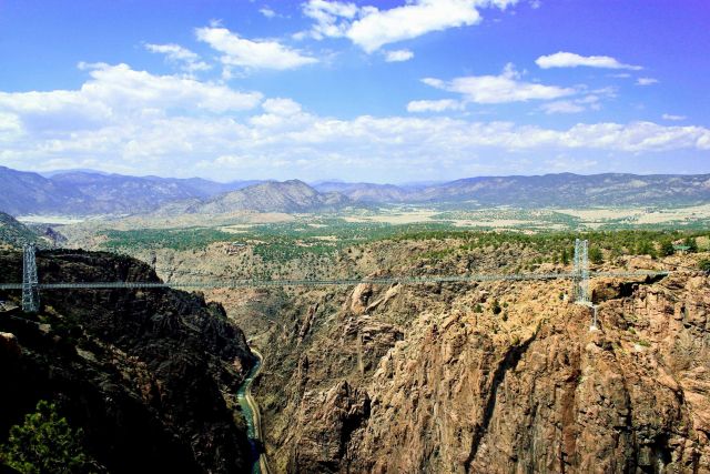 Royal Gorge Bridge over the Arkansas River. Picture