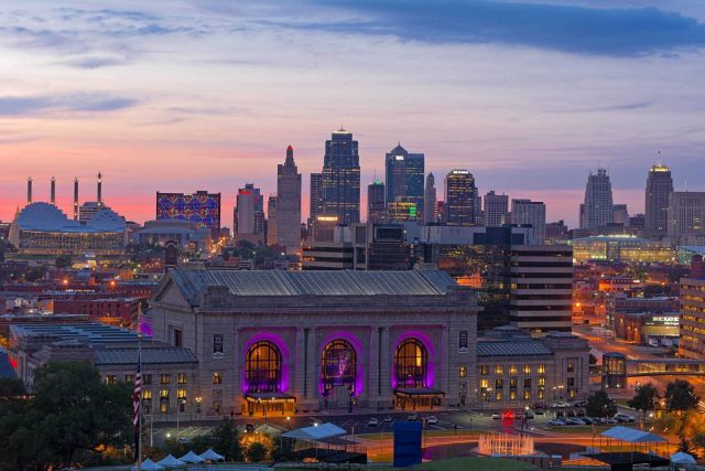 Kansas City at dusk. Picture