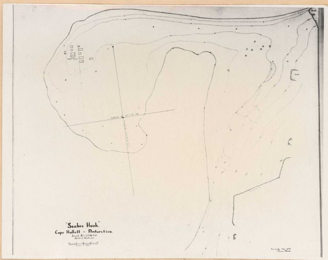 Map of Seabee Hook, site of the Cape Hallett Station Picture