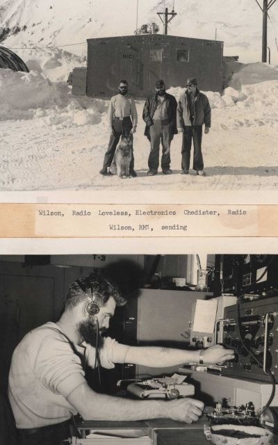 Wilson, a radio operator, Loveless electronics, and Chedister, a second radio operator Picture