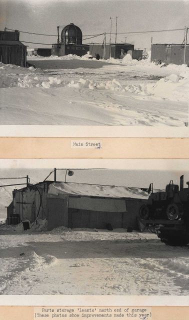 Main Street of the Cape Hallett Station with the balloon launch facility dominating the scene Picture