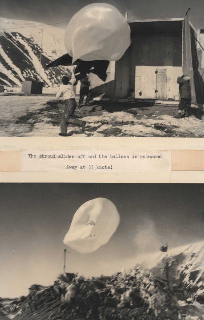 The shroud slides off and the balloon is released Picture