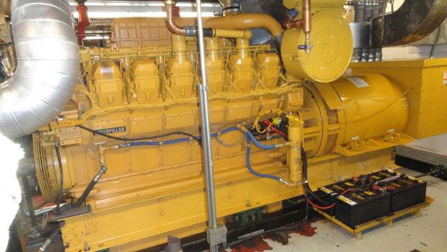 Caterpillar generator. Picture