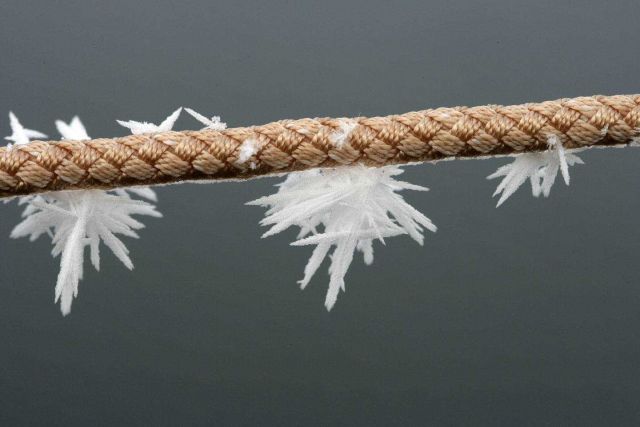 Ice crystals forming along a rope on the KAPITAN DRANITSYN Picture