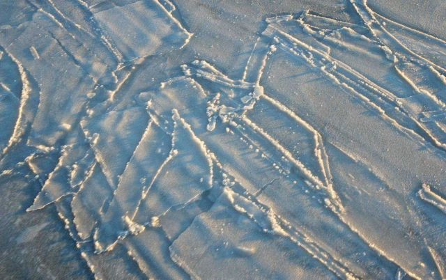 Polygons in the freezing ice Picture
