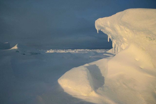 A ridge caused by floes coming together Picture