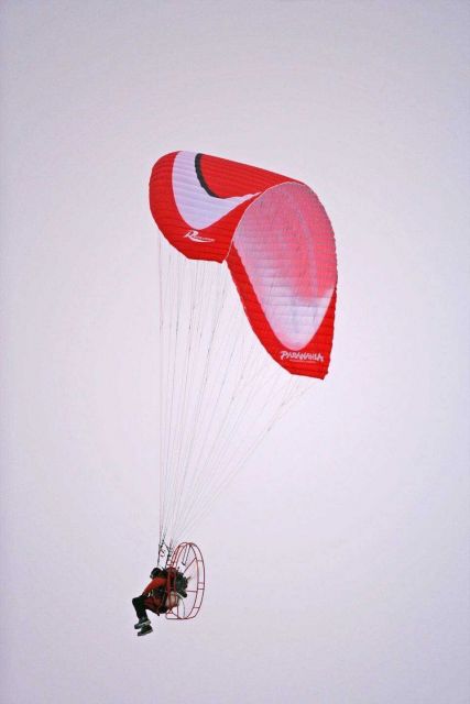 Paragliding to get a better view of ice conditions Picture