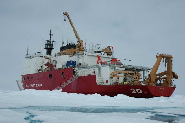The US Coast Guard Icebreaker HEALY. Picture