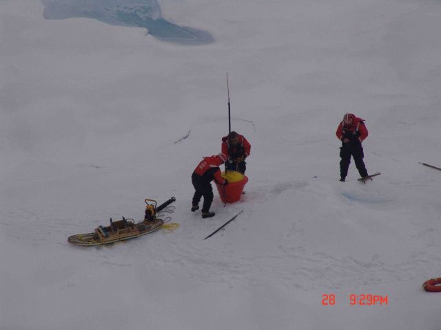 Ice buoy in place. Picture