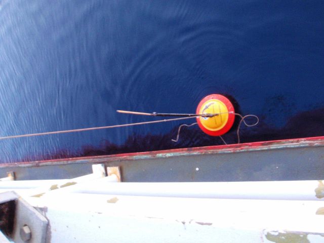 Deploying an ice buoy in open water hoping for freezing in and survival in the harsh Arctic environment. Picture