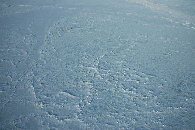 University of Washington Applied Physics Lab Ice Station in the Beaufort Sea seen from the air in the upper left of the image Picture