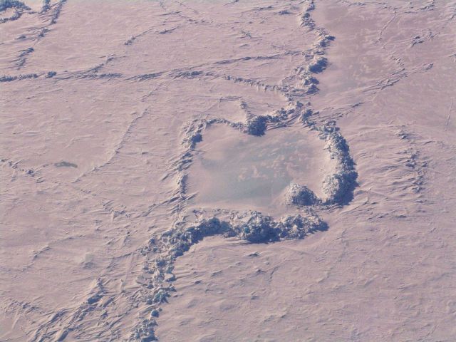 Pressure ridges enclosing bare ice Picture