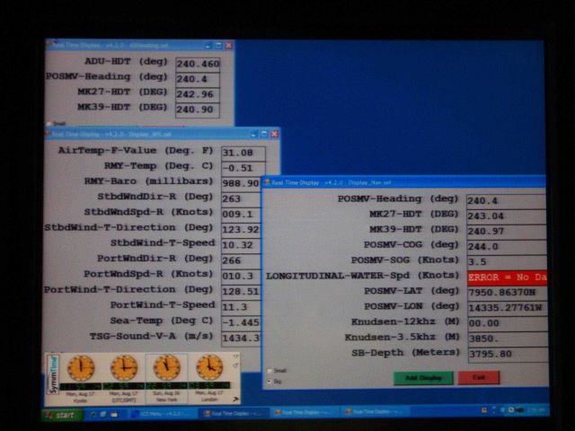 Sensor readout on bridge of CGC HEALY Picture