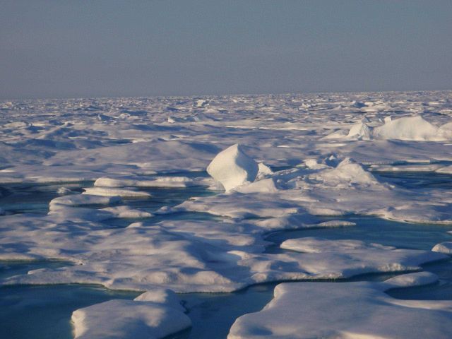 Hummocky multi-year ice. Picture